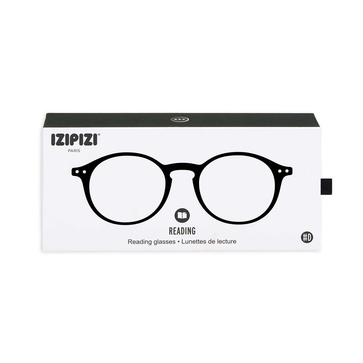 +2.50 Black Circular Reading Glasses: Izipizi