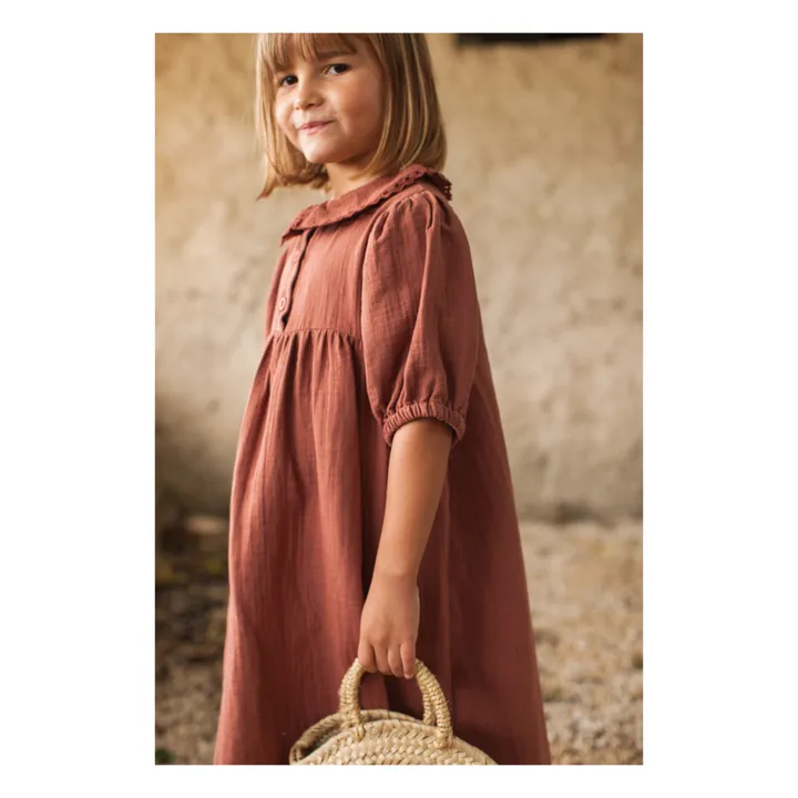 Marlot Paris Robe Gaze de Coton Berry | Terracotta