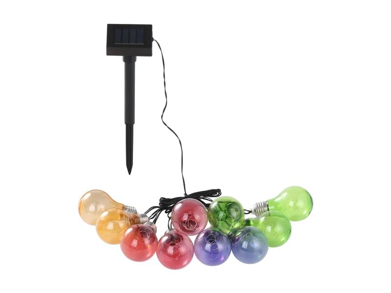 EGLO Leuchten Lichterkette SOLAR 10 LEDs, 190 cm, Mehrfarbi Solarlichterkette