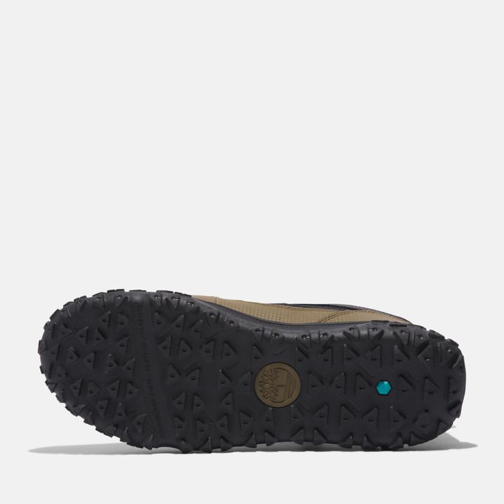 Sapato Oxford Greenstride Motion 6 em couro, cor preta/verde.