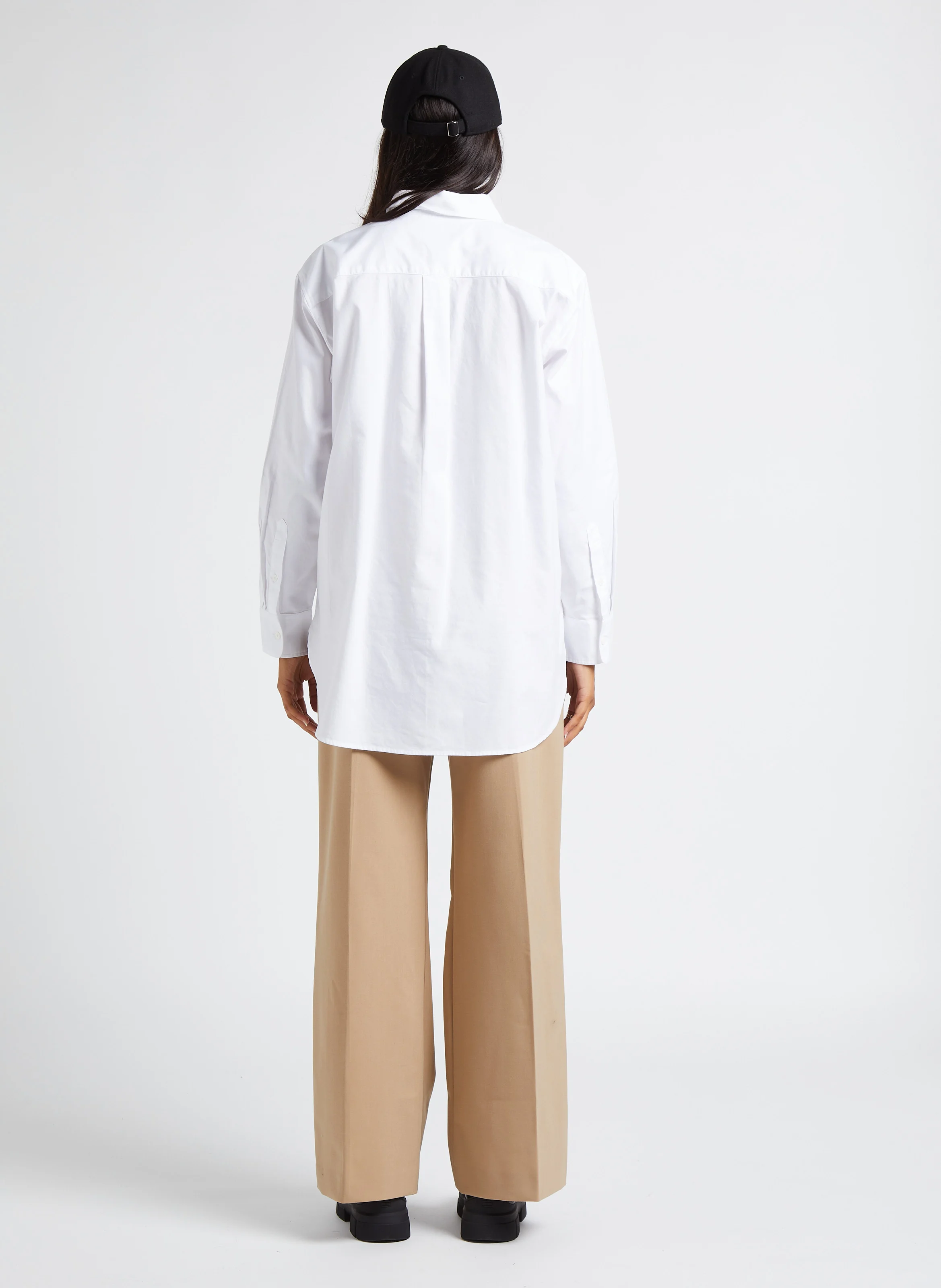 Chemise col classique en coton | Blanc
