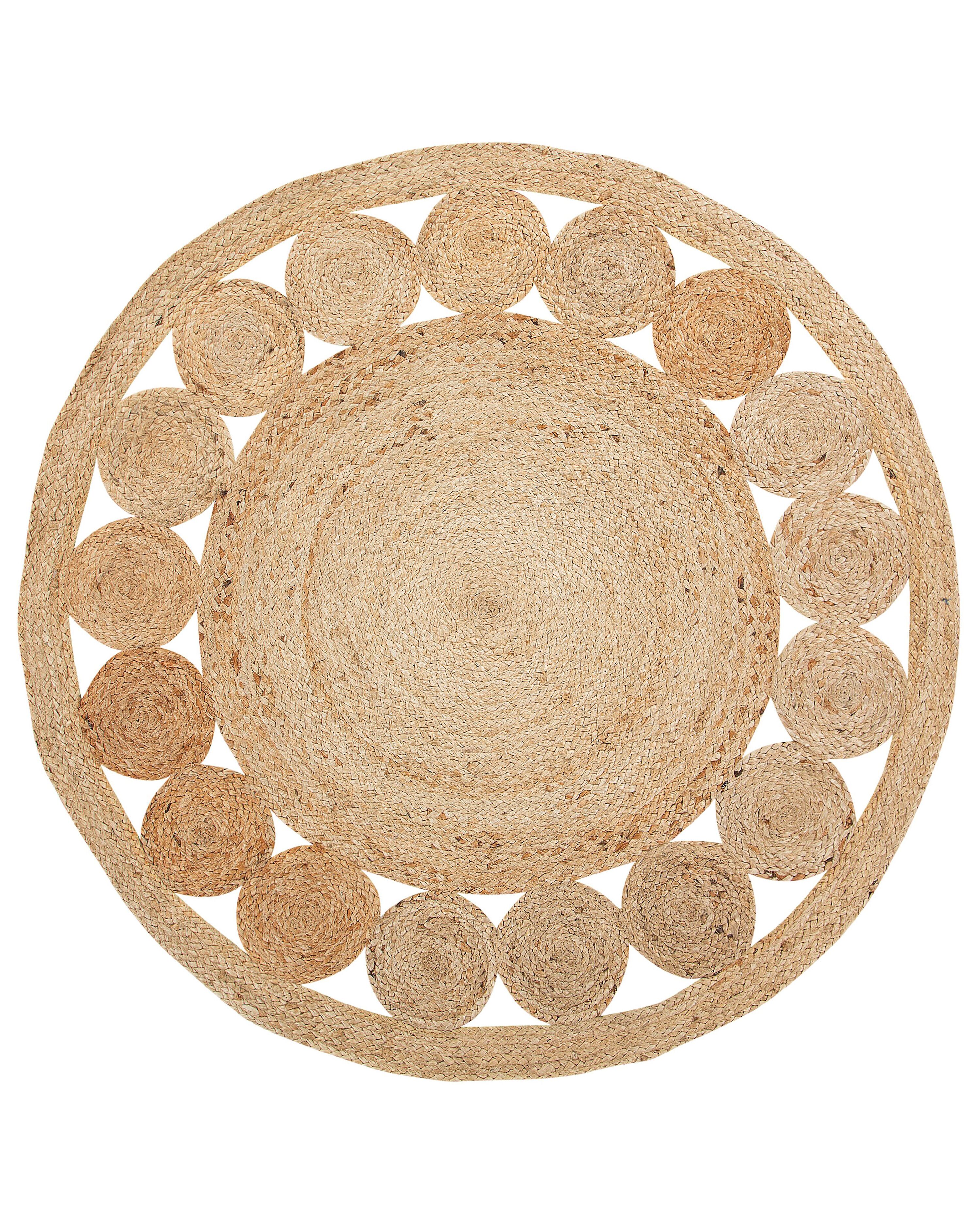 Vloerkleed AHLAT Beige ø 120 cm Jute