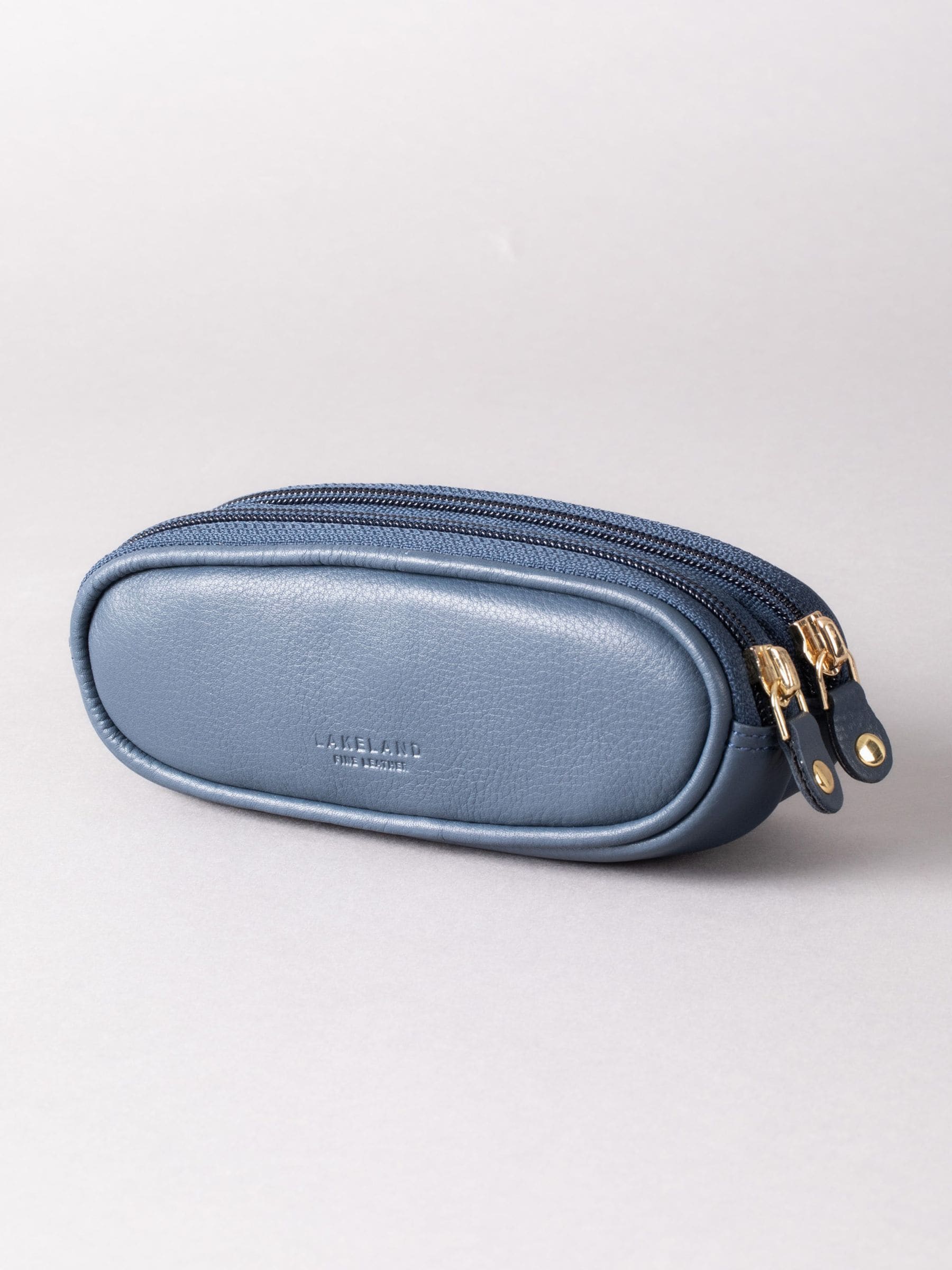 Marineblauw - Lakeland Leather dubbele brillenkoker