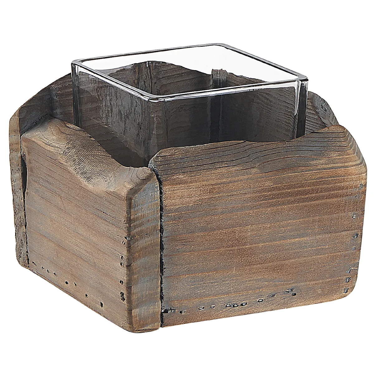 Beliani PLATEROS Bougeoir Bois Foncé