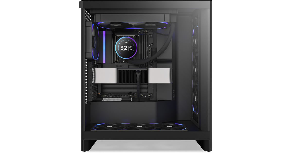 NZXTPerformance Fan F280X RGB case fans  (Zwart, 2 stuks, 280 x 140 x 30 mm, PWM)