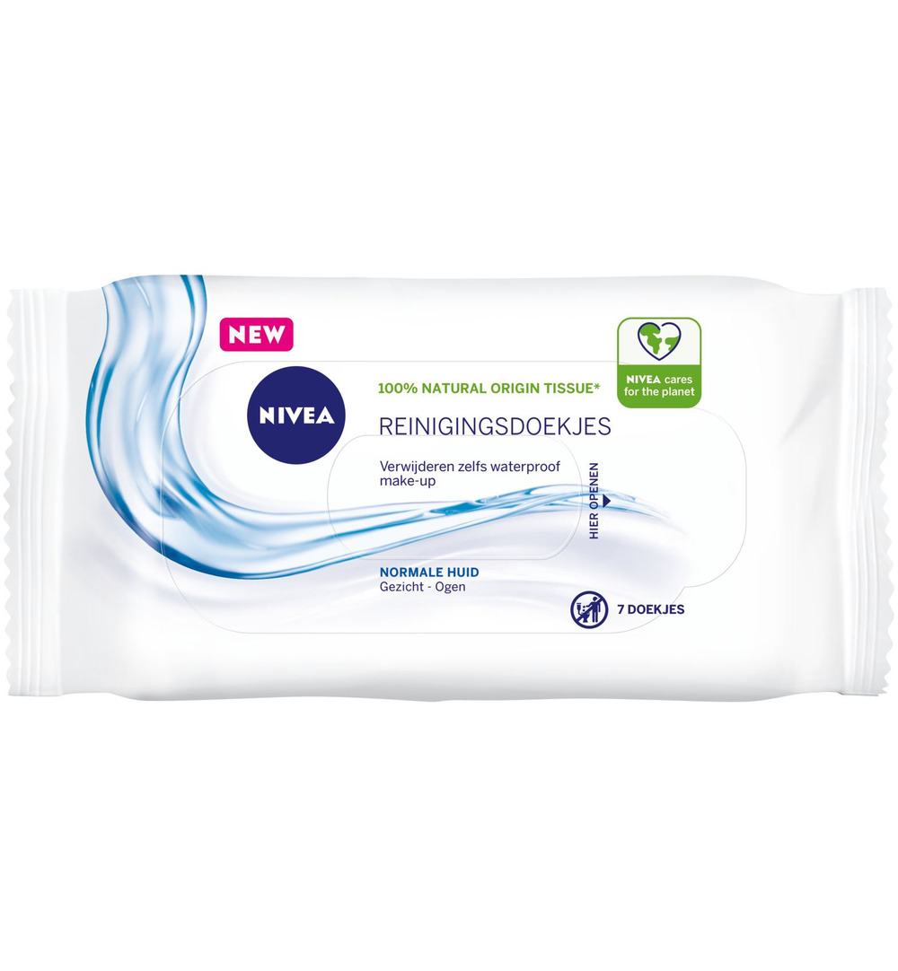 Nivea 3-In-1 Verfrissende Doekjes Mini (7 stuks)