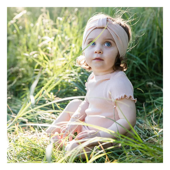 Minimalisma Headband en Soie Bi | Rose pâle