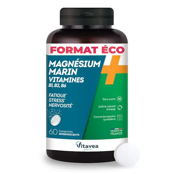 Vitavea Magnésio + Vitaminas B1, B2, B6 para Fadiga - Embalagem Ecológica com 60 comprimidos