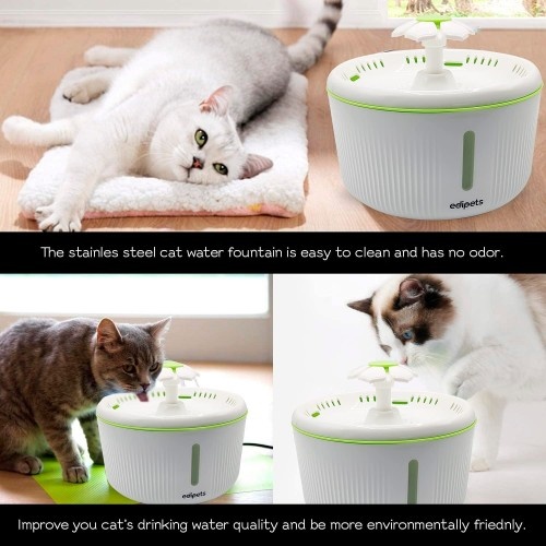 Bebedouro branco Edipets para gatos