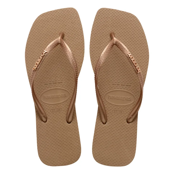 Havaianas Tongs Square Logo Metallic | Rose