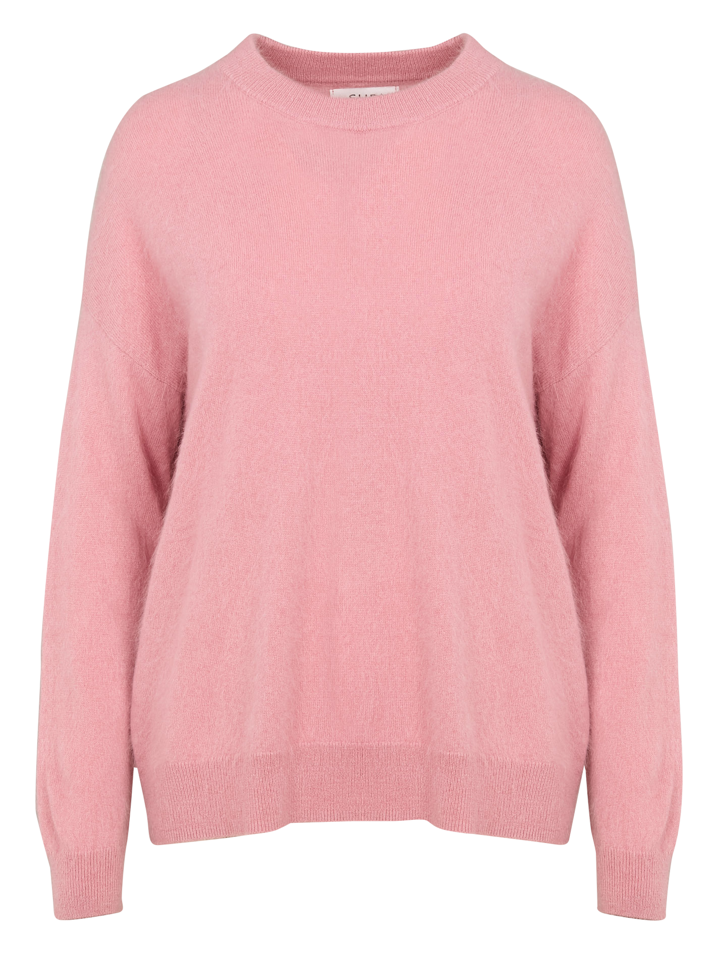 MARINETTY - Pull droit en laine mélangé| Rose
