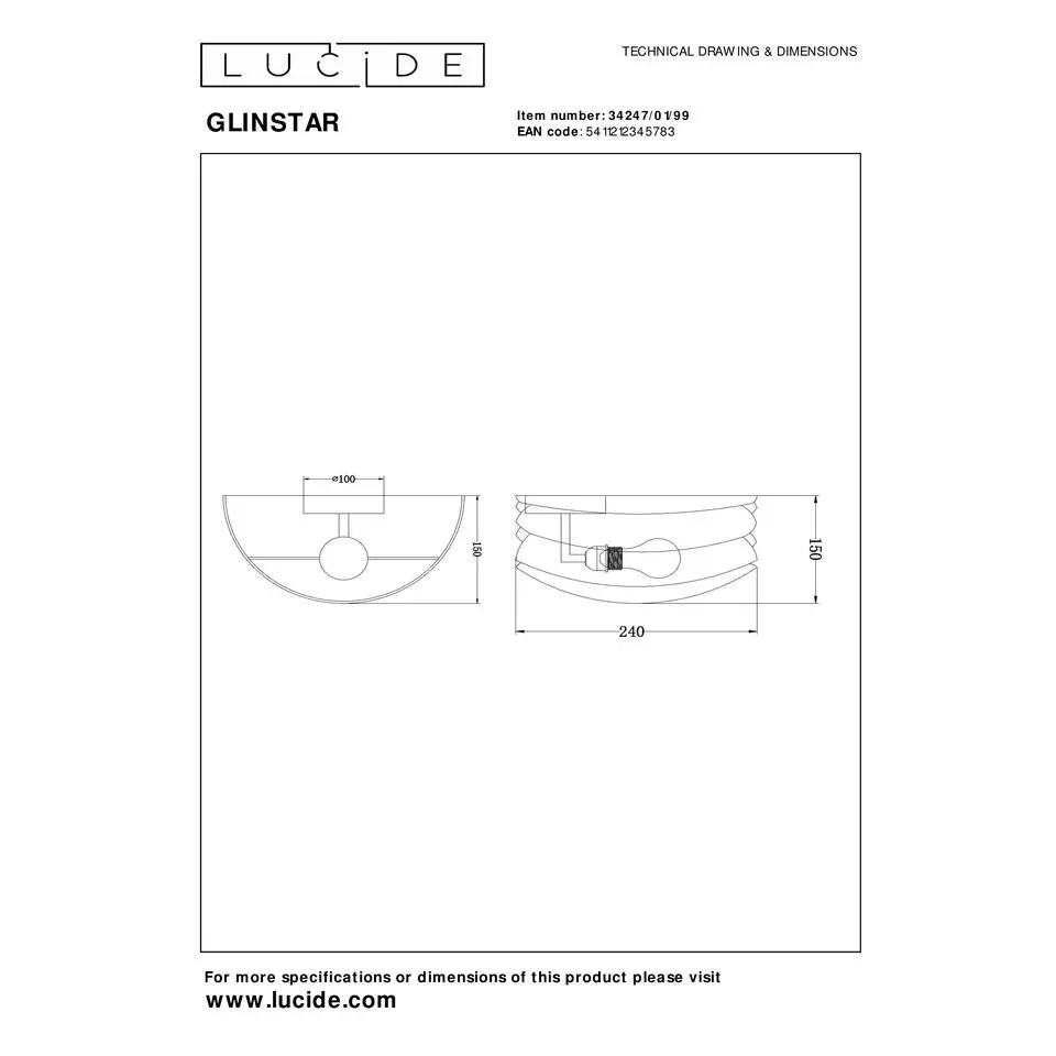 Lucide GLINSTAR Wandlamp - Multicolor