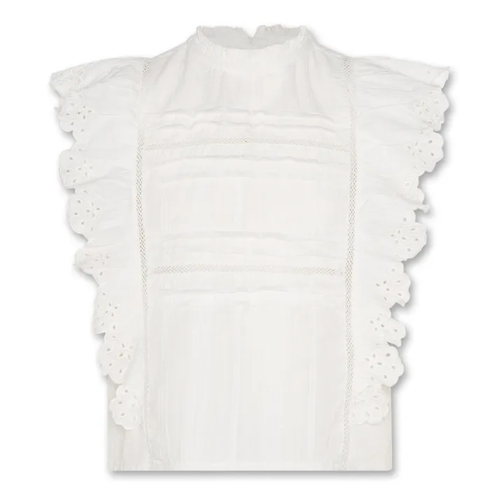 AO76 Blouse Dania Dobby | Blanc