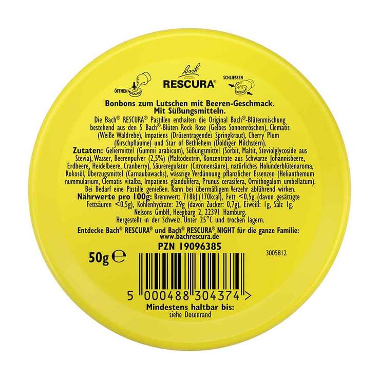 Bachblüten Original Rescura Pastillen Beeren-Mix, 50 g