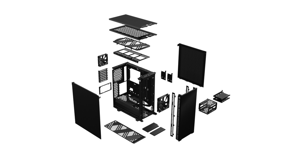 Fractal DesignDefine 7 Compact midi tower behuizing  (Zwart | 4x USB-A | 1x USB-C)