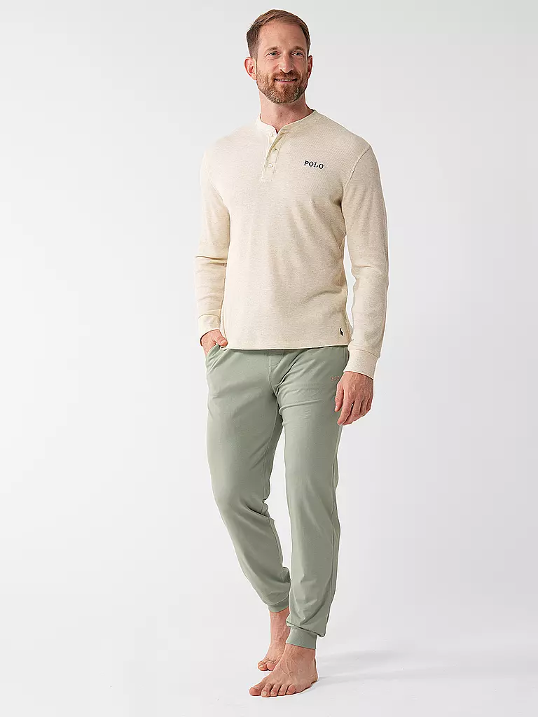 BOSS Loungewear Hose hellgrün