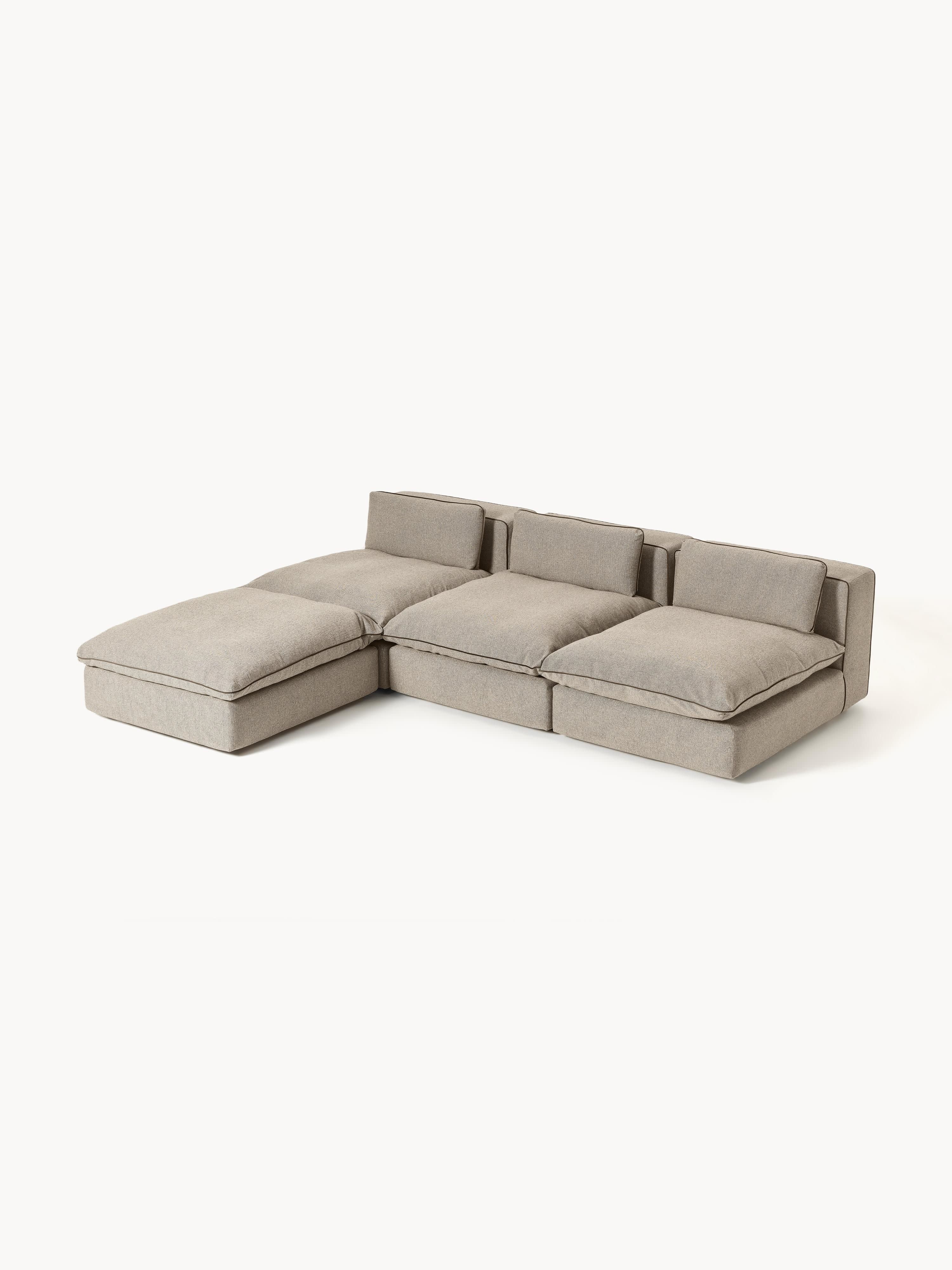 Modulaire XL bank Felix met poef (links/rechts)