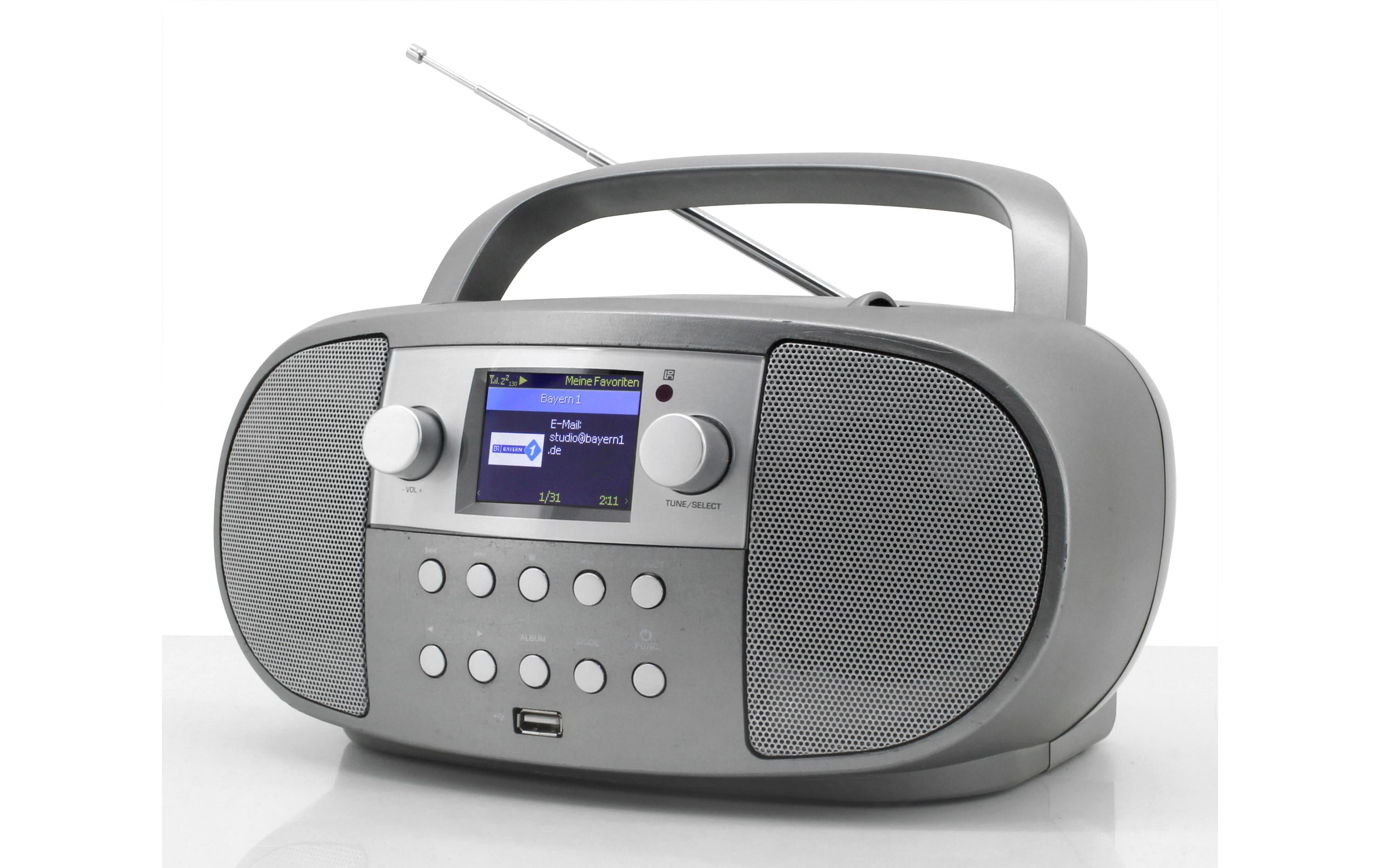 Radio/CD-Player SCD7600TI Grau<br>Boombox mit Internet-/DAB+-/FM-Radio, USB und Bluetooth