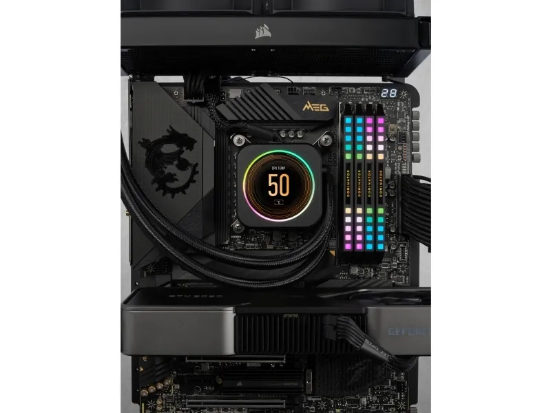 CORSAIR Dominator Platinum RGB - DDR5 - sæt - 64 GB: 4 x 16 GB - DIMM 288-PIN - 6400 MHz / PC5-51200 - CL32 - 1.40 V - sort