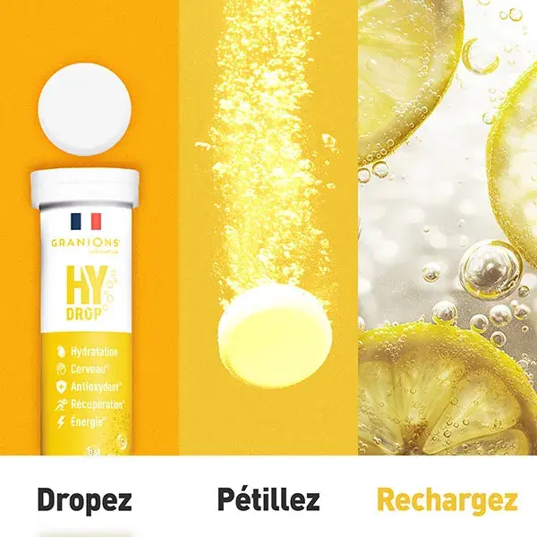 GRANIONS HYDROP Eletrólitos - Vitamina C, Magnésio, Minerais - Limão