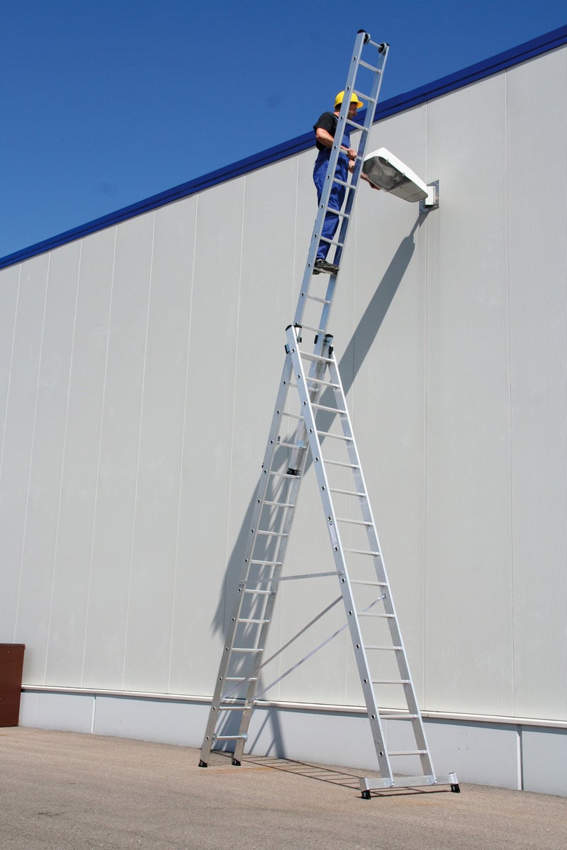 MUNK multifunctionele ladder met Nivello® dwarsbalk, 3x6 sporten