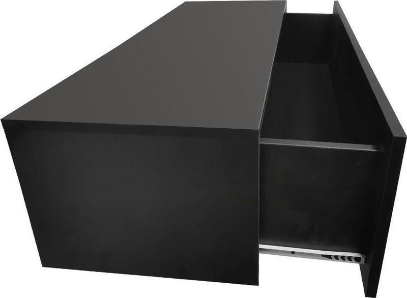 Zwevend - Halkastje - Zwart - Hout - 100 cm Breed