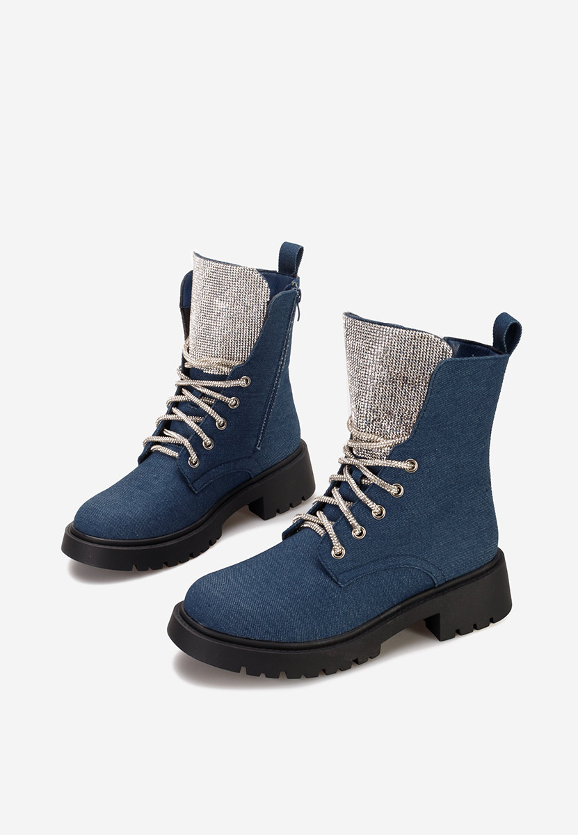 Bottines à lacets femme bleus Nomina