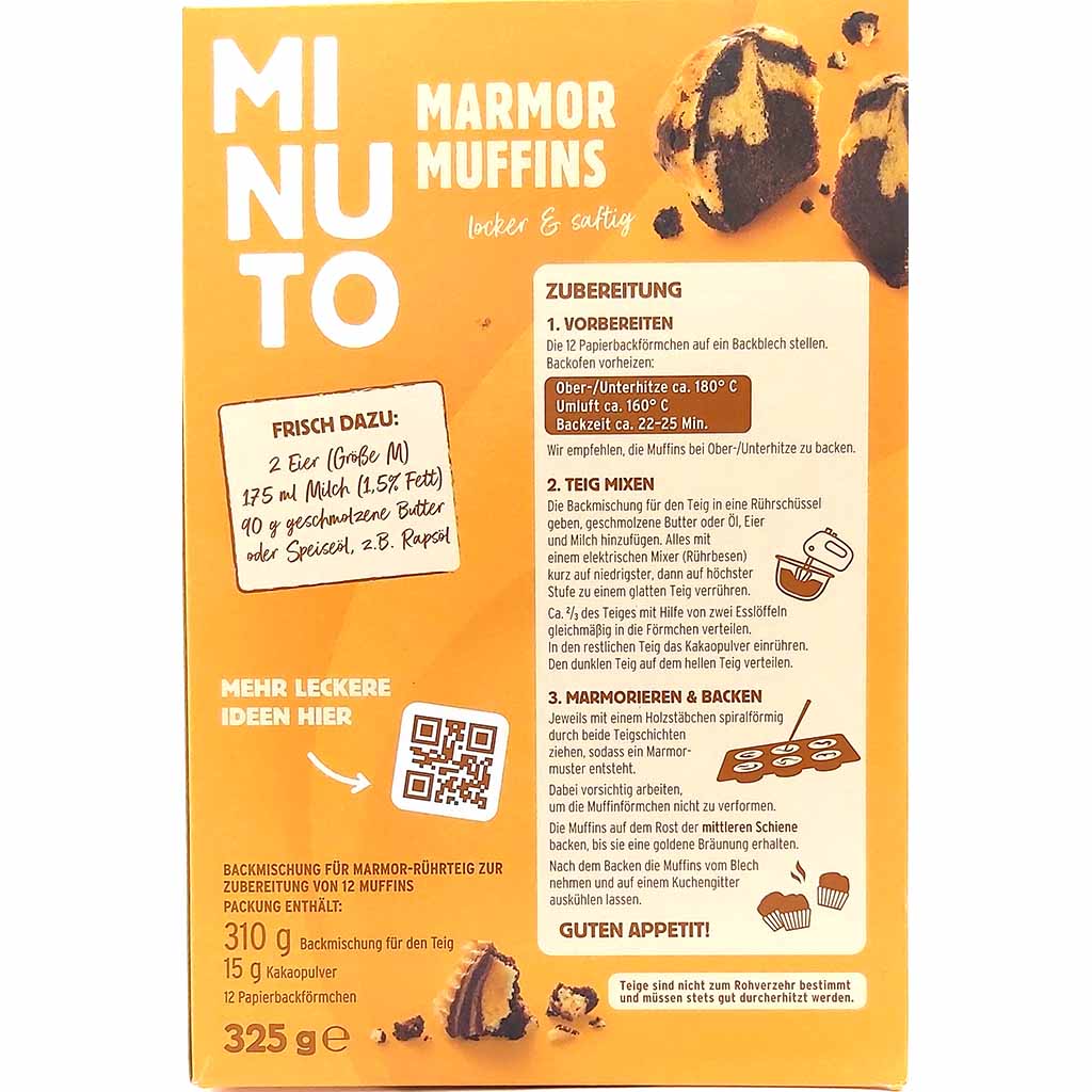 Minuto Backmischung Marmor Muffins 325g MHD:31.12.24