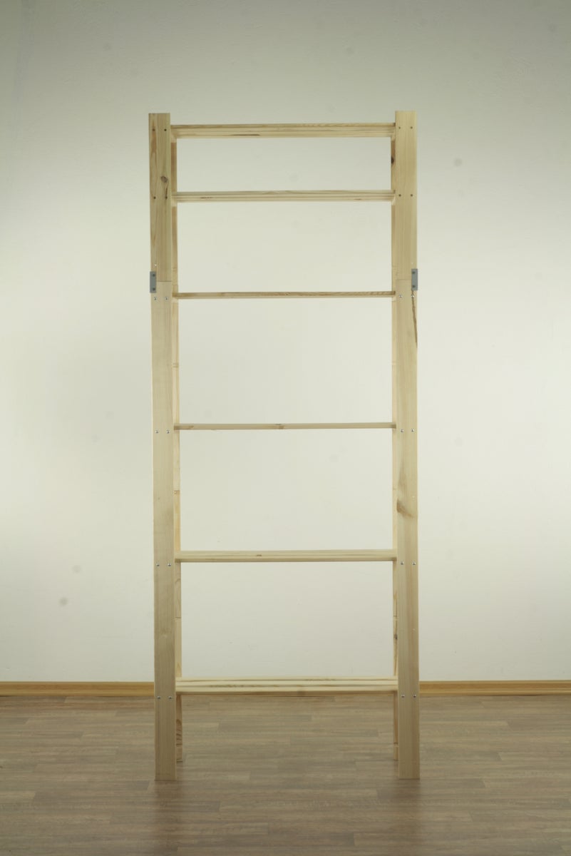 PROREGAL Pinepeak Houten Plank HxBxD 200 x 80 x 28 cm 6 Planken 1,2 cm Dik Dennenhout Natuurlijk