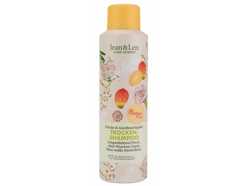 Jean & Len Trockenshampoo Mango und Avocado 200 ml1 Stück Natürliches Trockenshampoo verleiht langanhaltende Frische und Geschmeidigkeit