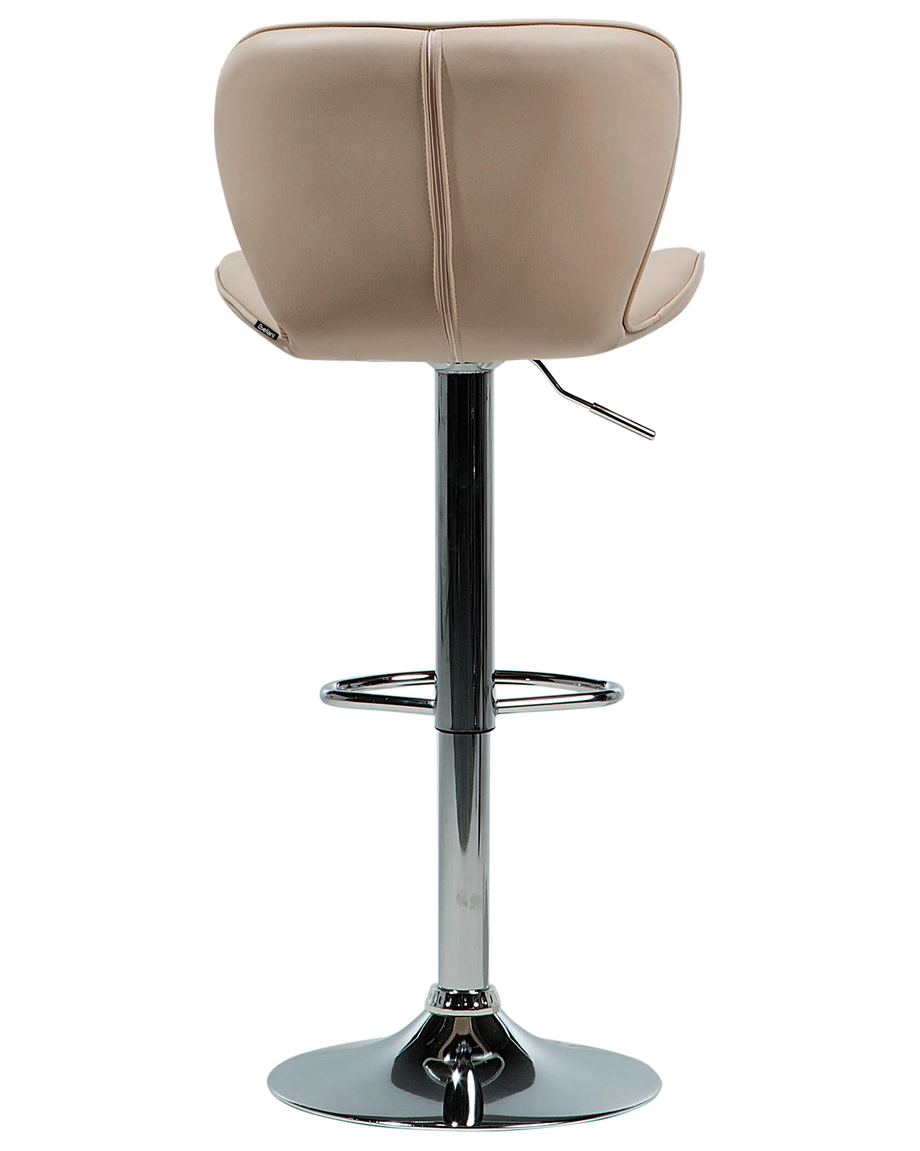 Set van 2 barstoelen VALETTA Kunstleer draaibaar Lichtbeige