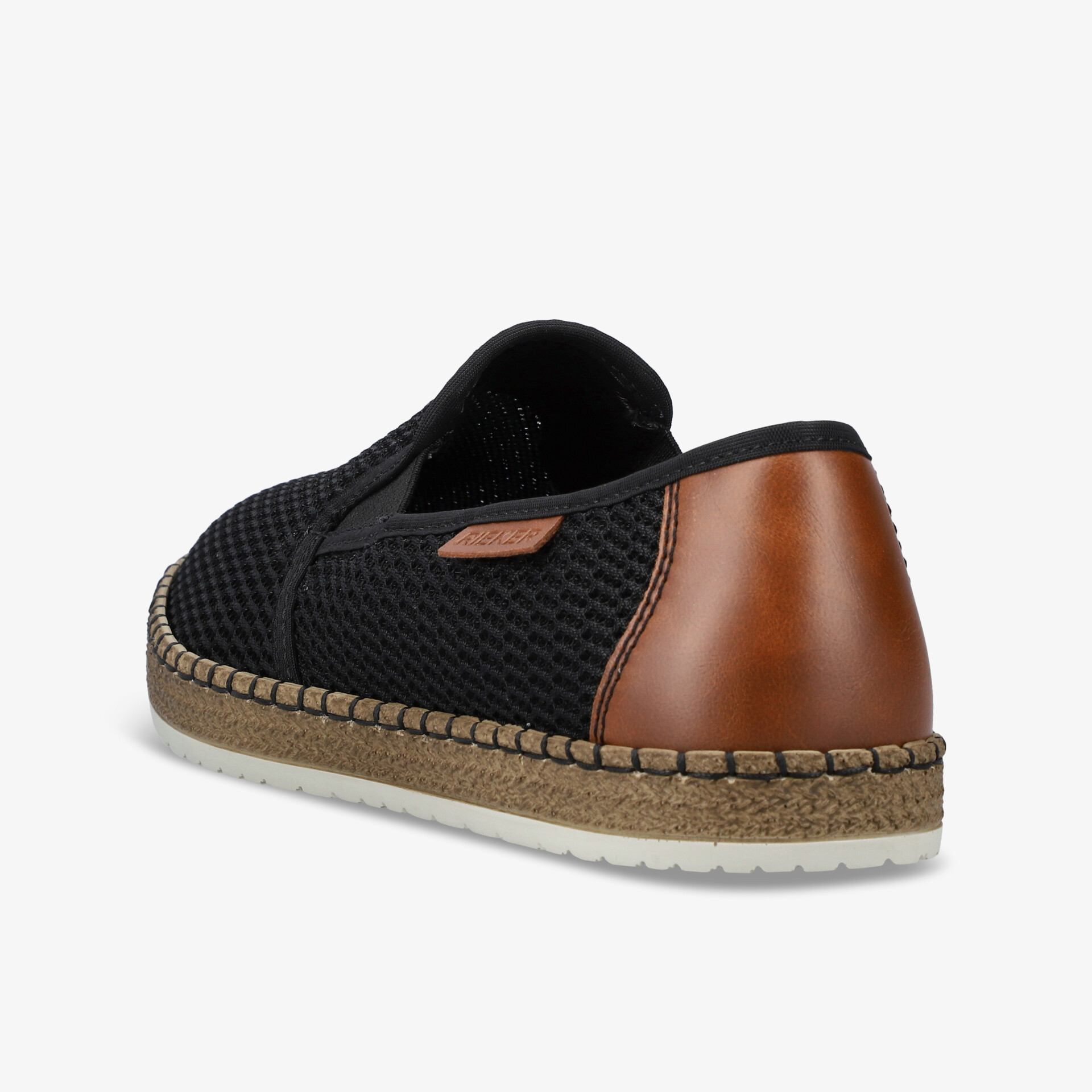 rieker Herren Espadrilles schwarz