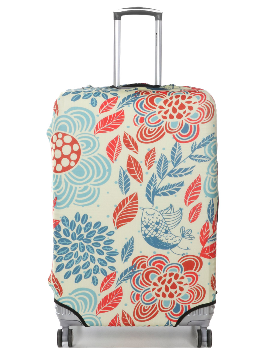 Housse de valise Periea Red and Blue Leaves L