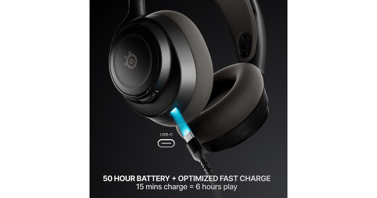 SteelSeriesArctis Nova 7 Wireless Gen 2 over-ear gaming headset  (Zwart, Pc, 2.4 GHz / Bluetooth)