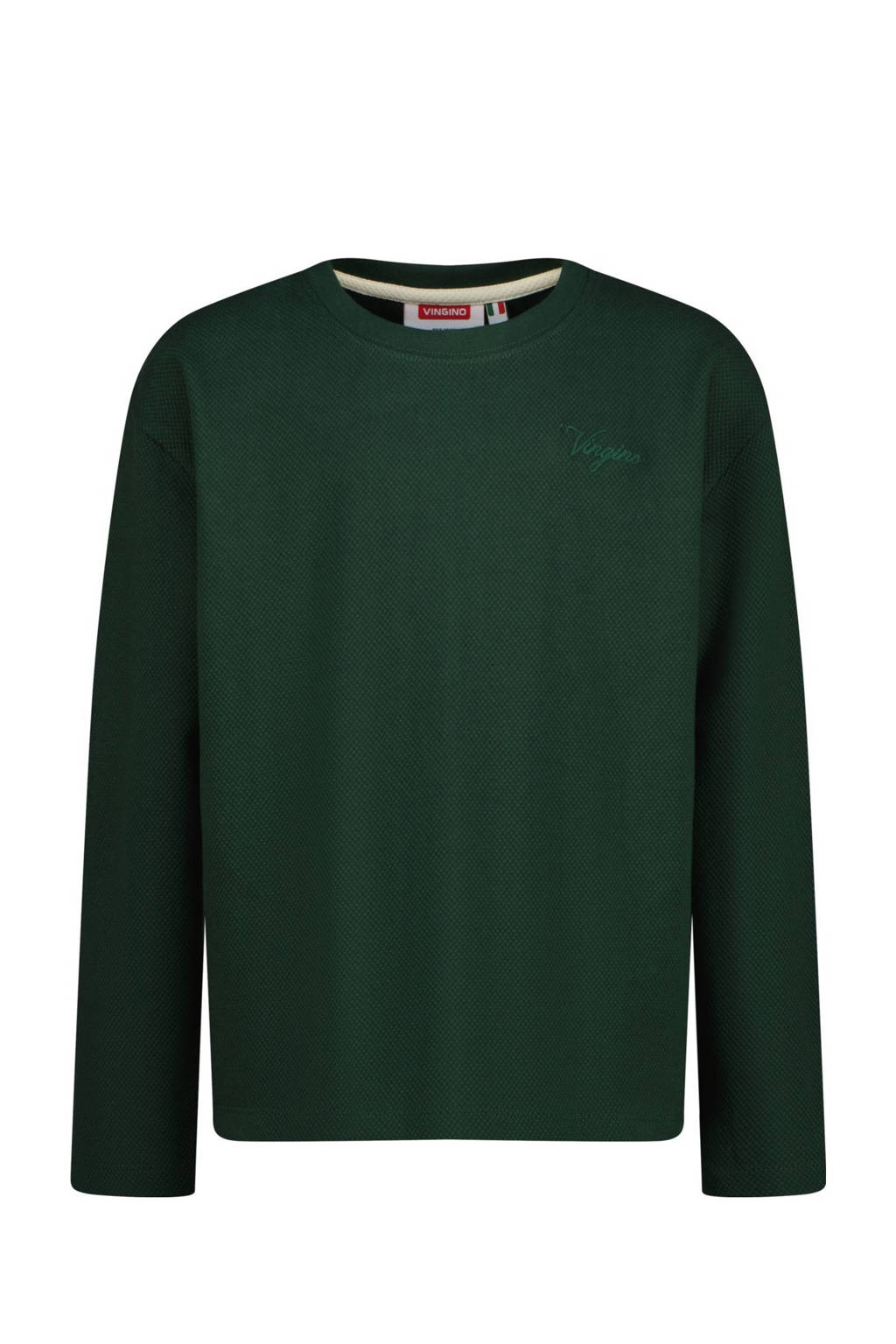 Vingino longsleeve met logo donkergroen