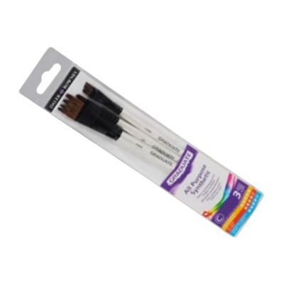 Daler-Rowney Graduate - Pack de 3 pinceaux - taille : 1, 1/2, 3/8