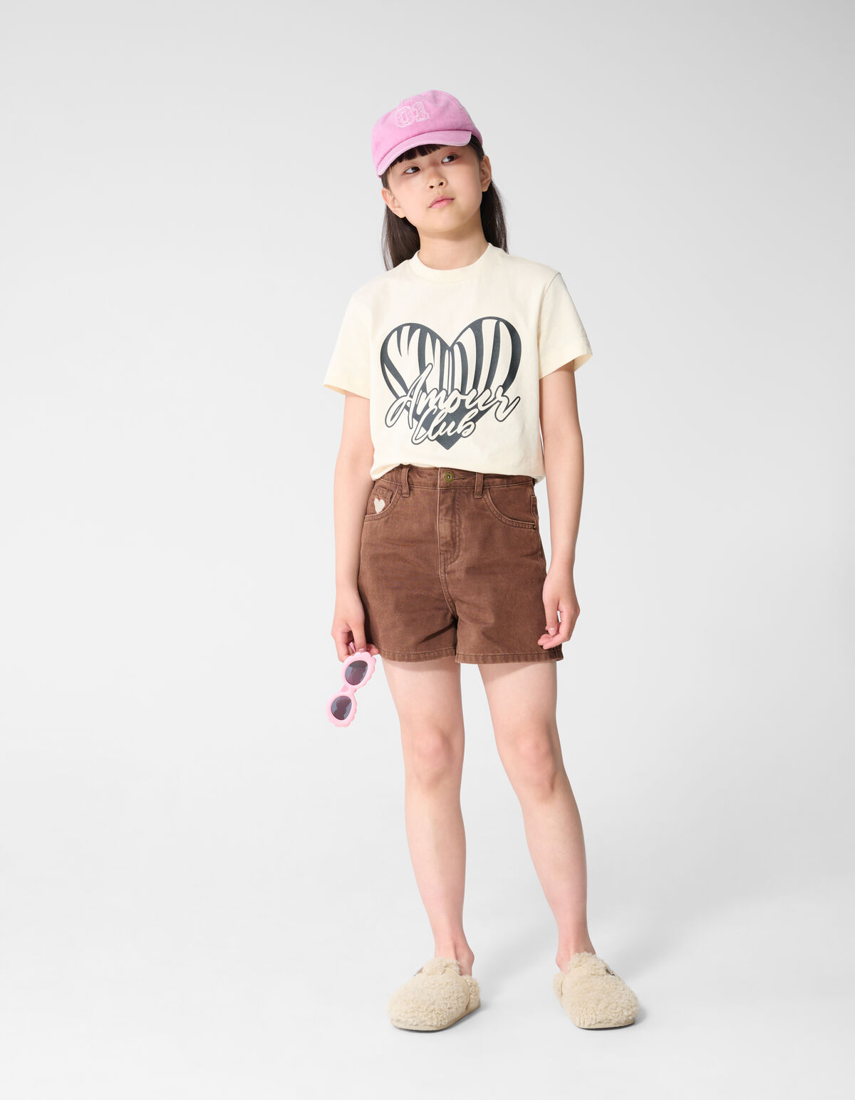 Heart Club Artwork T-shirt Gebroken Wit