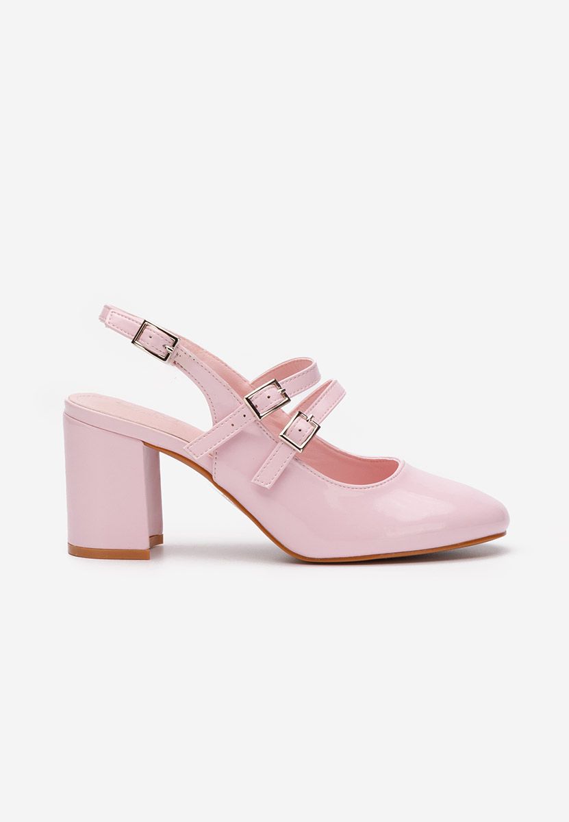 Chaussures vernies à talon roses Izalda