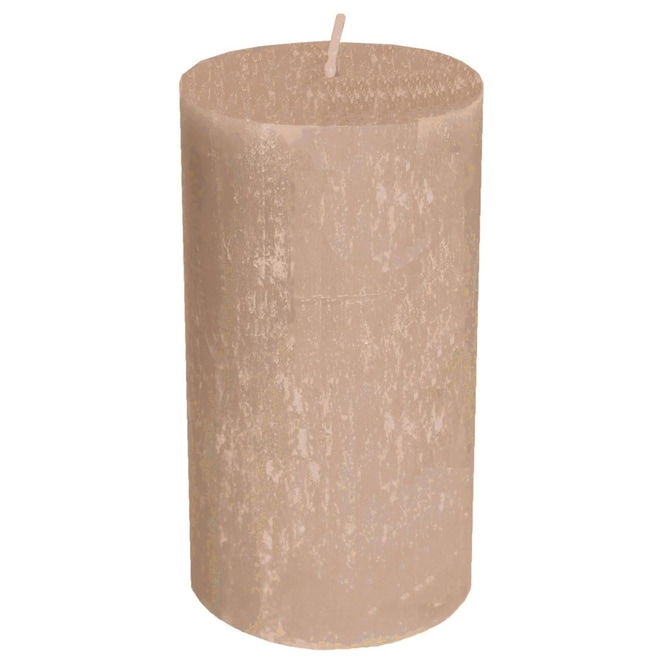 Stumpenkerze - Rustic - ca. 7 x 13 cm - sandfarben