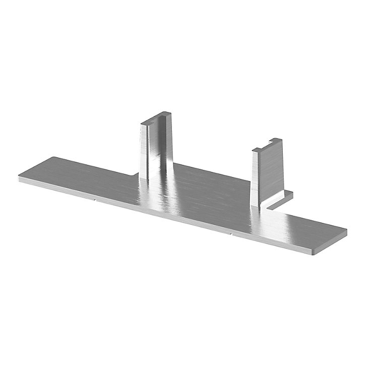 Lot de 2 embouts de rails pour colonne acier brossé Caraway Innovo GoodHome