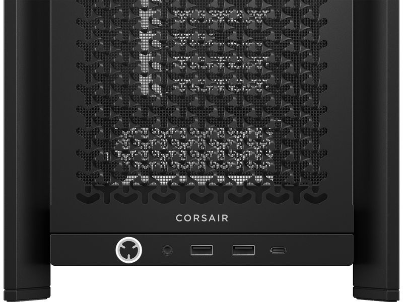 Corsair PC-Gehäuse Frame 4000D Schwarz Midi Tower-Gehäuse mit Seitenfenster
