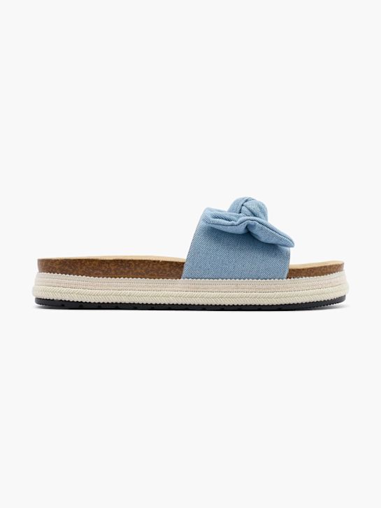 Graceland Tieffussbett-Pantolette Blau