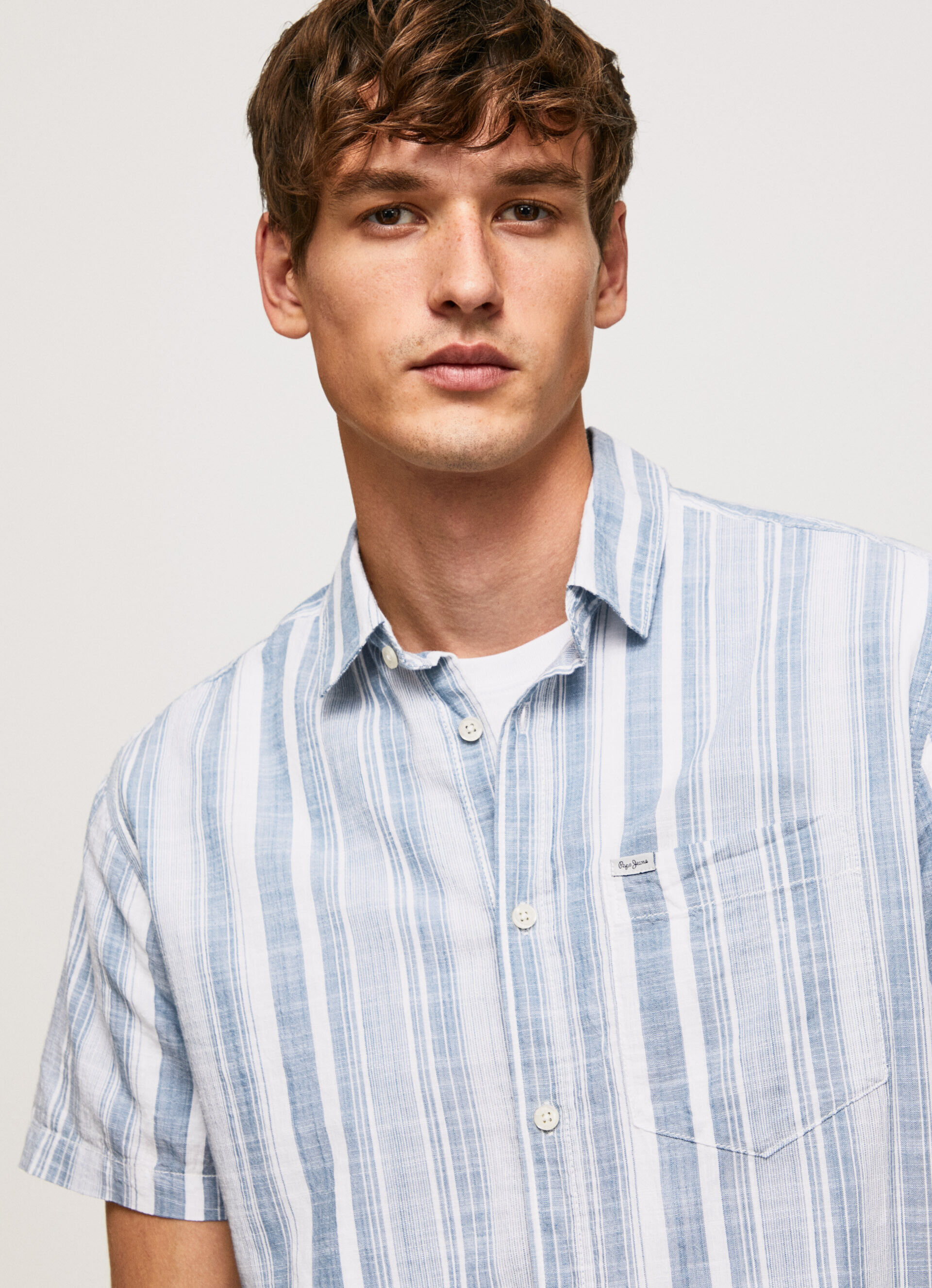 Camisa listrada slim LUTHER FIT - azul jarman