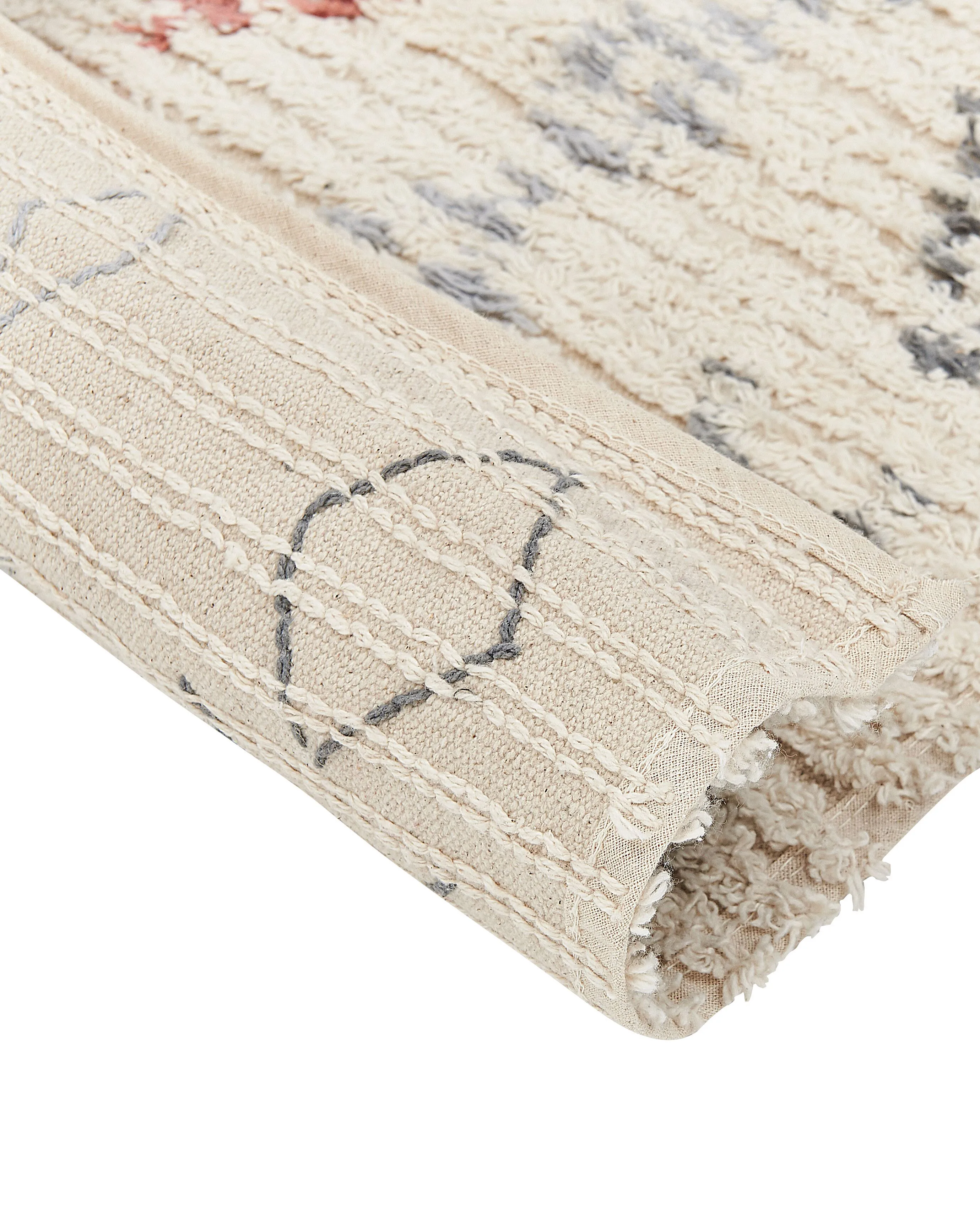Vloerkleed DISPUR Beige 160 x 230 cm Katoen