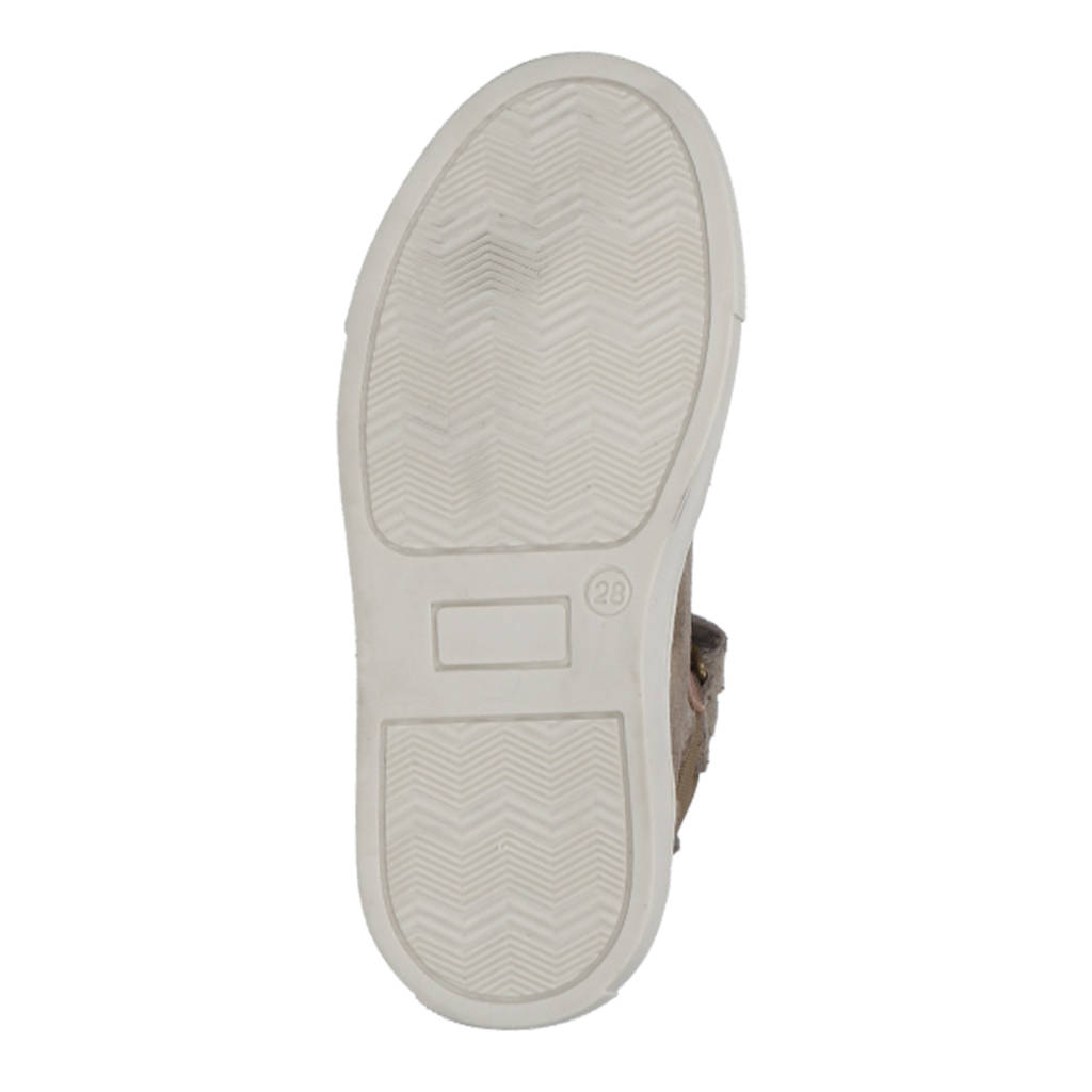 Clic! suède sneakers taupe/roze