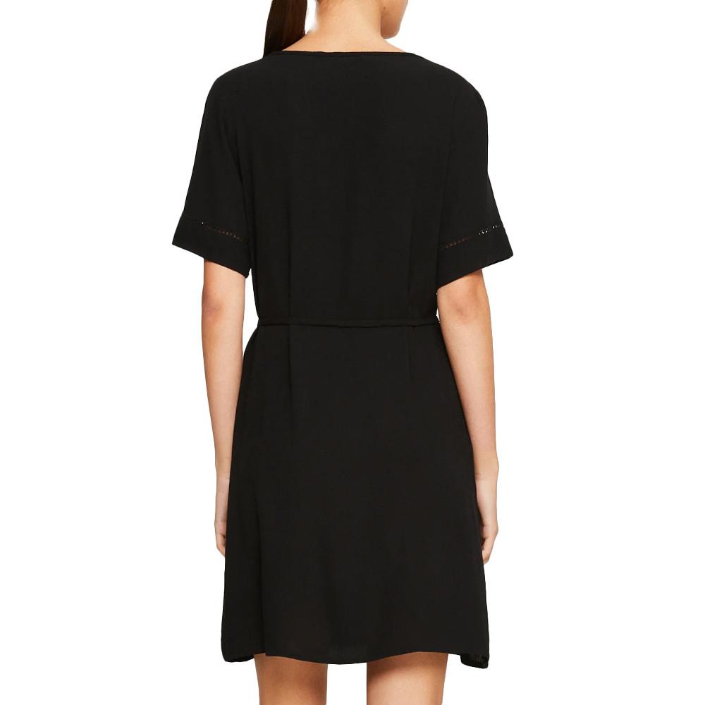 Vila Robe Noir Femme Vila Detail