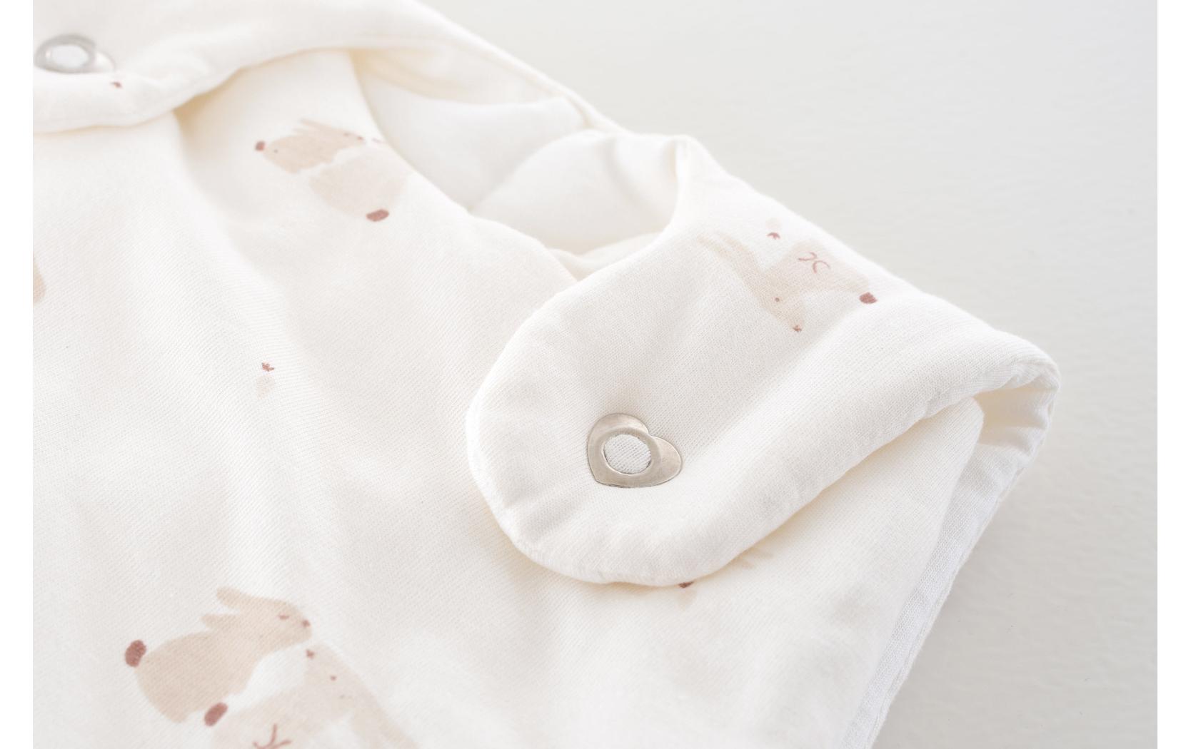 Baby-Ganzjahresschlafsack Hophop Bunny Grösse 68/74Hochwertiger Babyschlafsack mit süssen Häschen