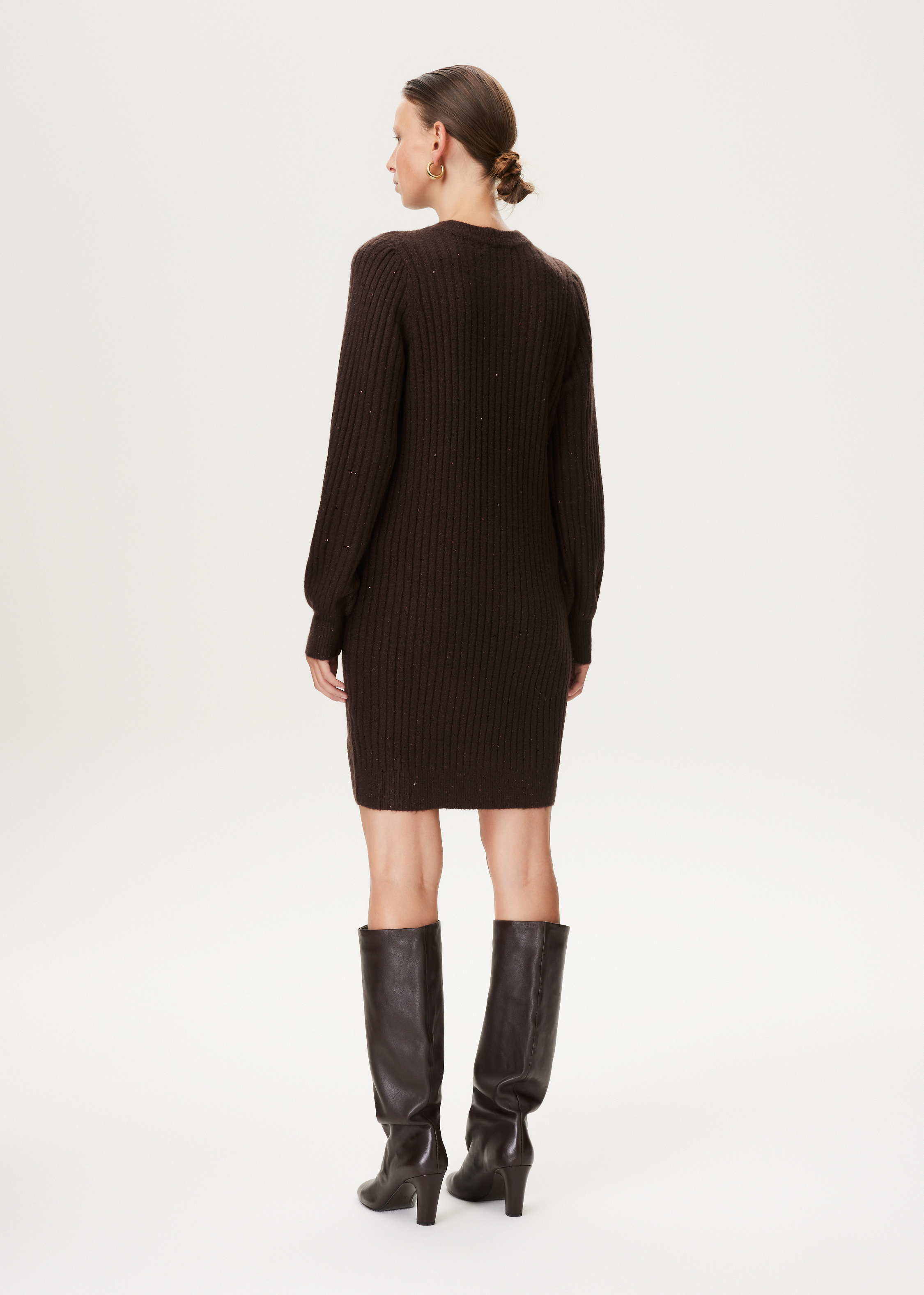 Ribgebreide jurk met glitter