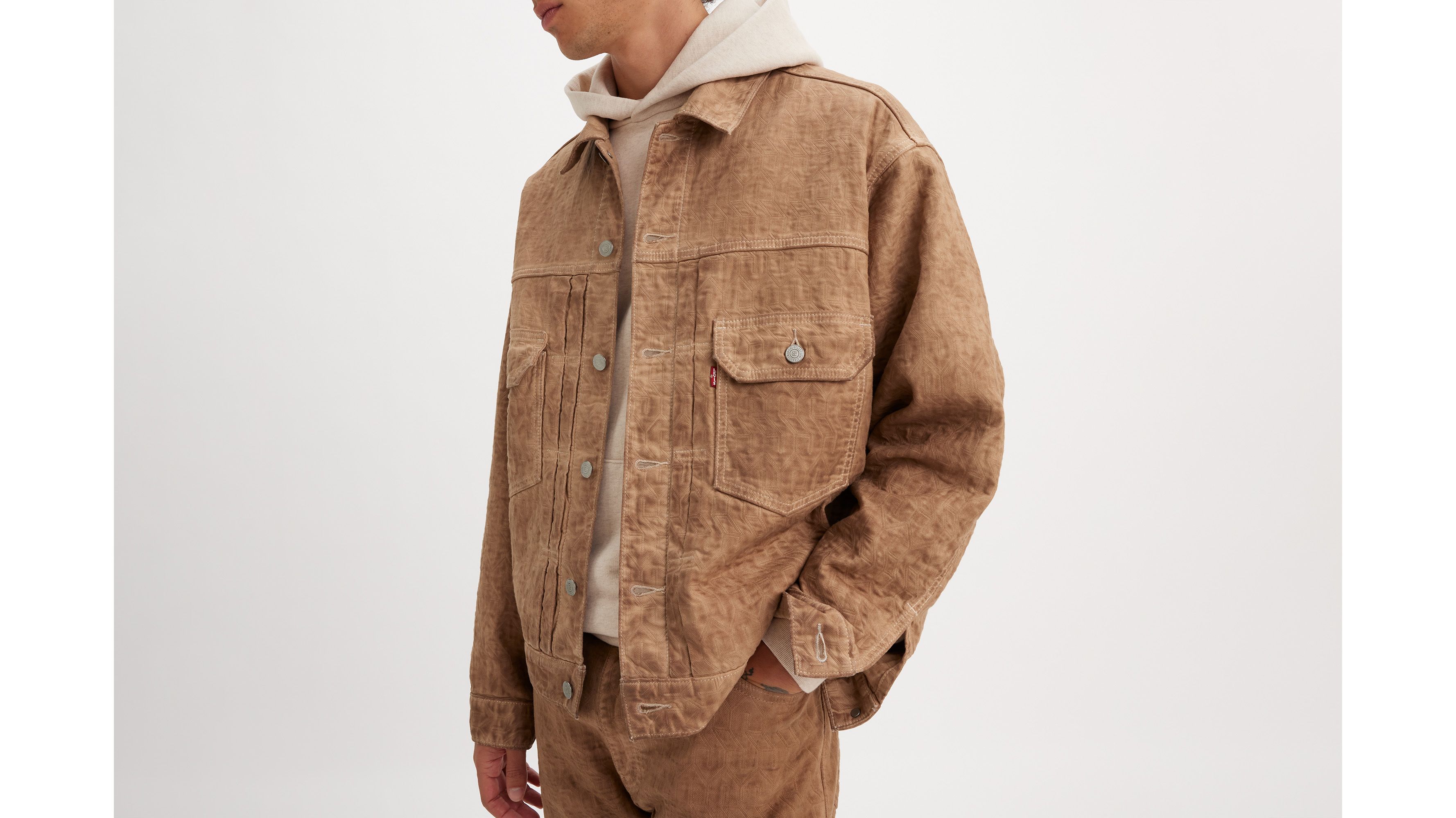 Veste Trucker jacquard Stussy & Levi's® - Khaki Two Tone Garment Dye - Marron