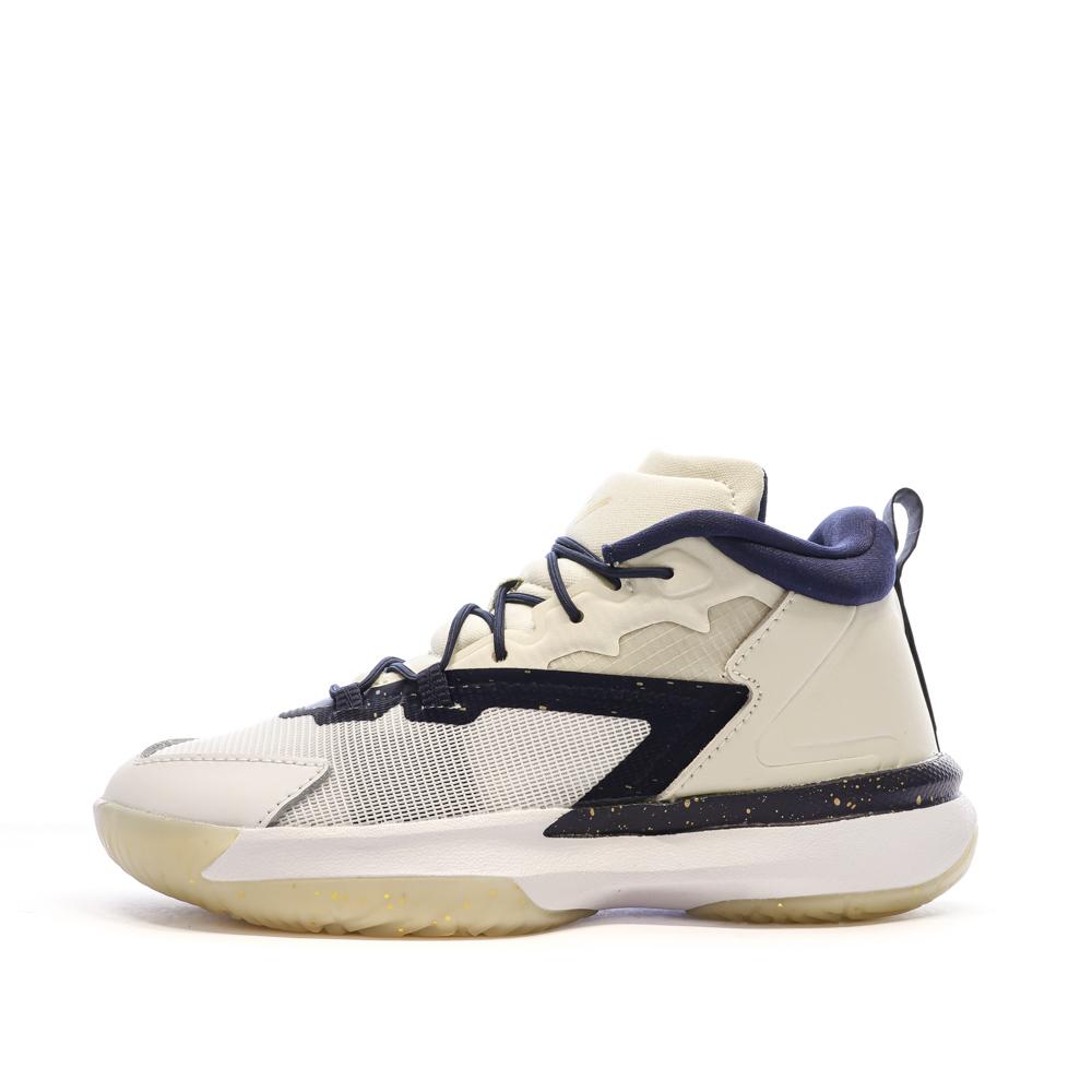 Nike Chaussures de Basketball Beige/Bleu Garçon Nike Jordan Zion 1